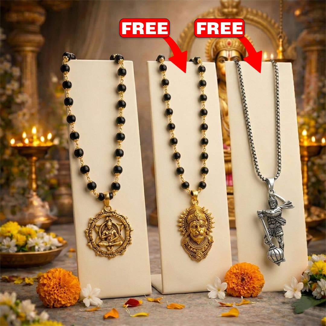 Hanumanji Pendant Karungali Mala (Hanuman Chalisha Free)