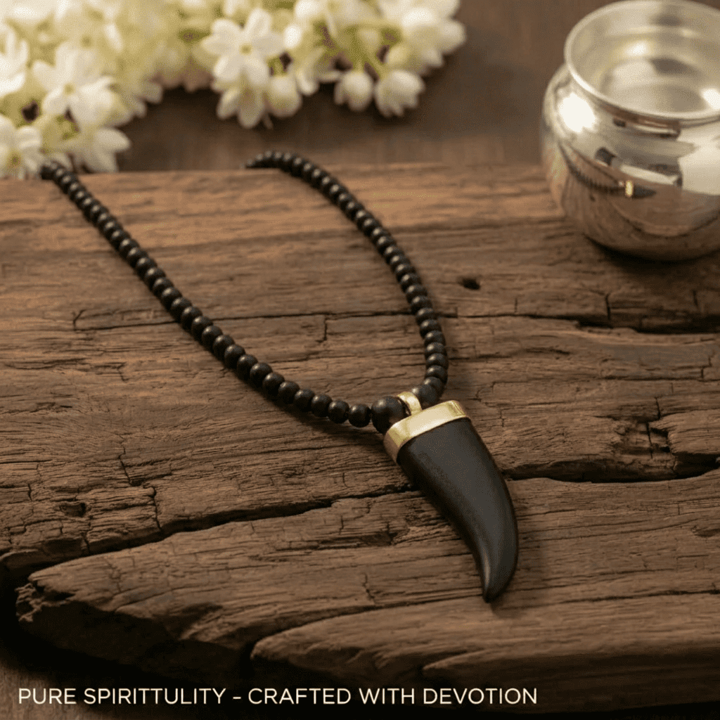 Single Teeth Karungali Necklace – Natural Ebony Wood