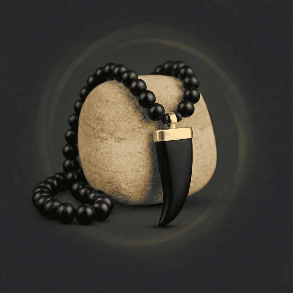 Single Teeth Karungali Necklace – Natural Ebony Wood