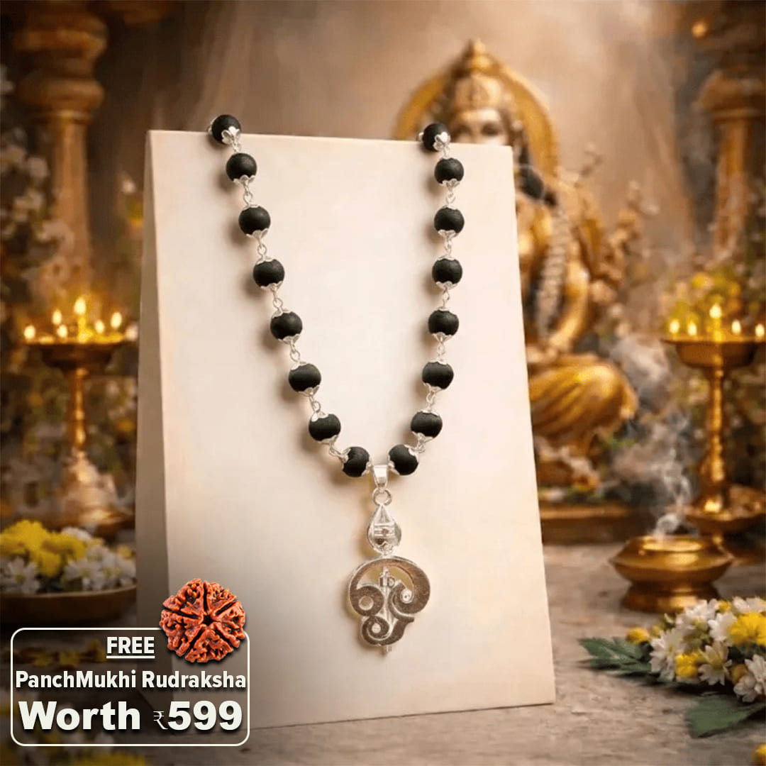 Divine Murugan Trishul Karungali Mala(Free Gift Worth 599)