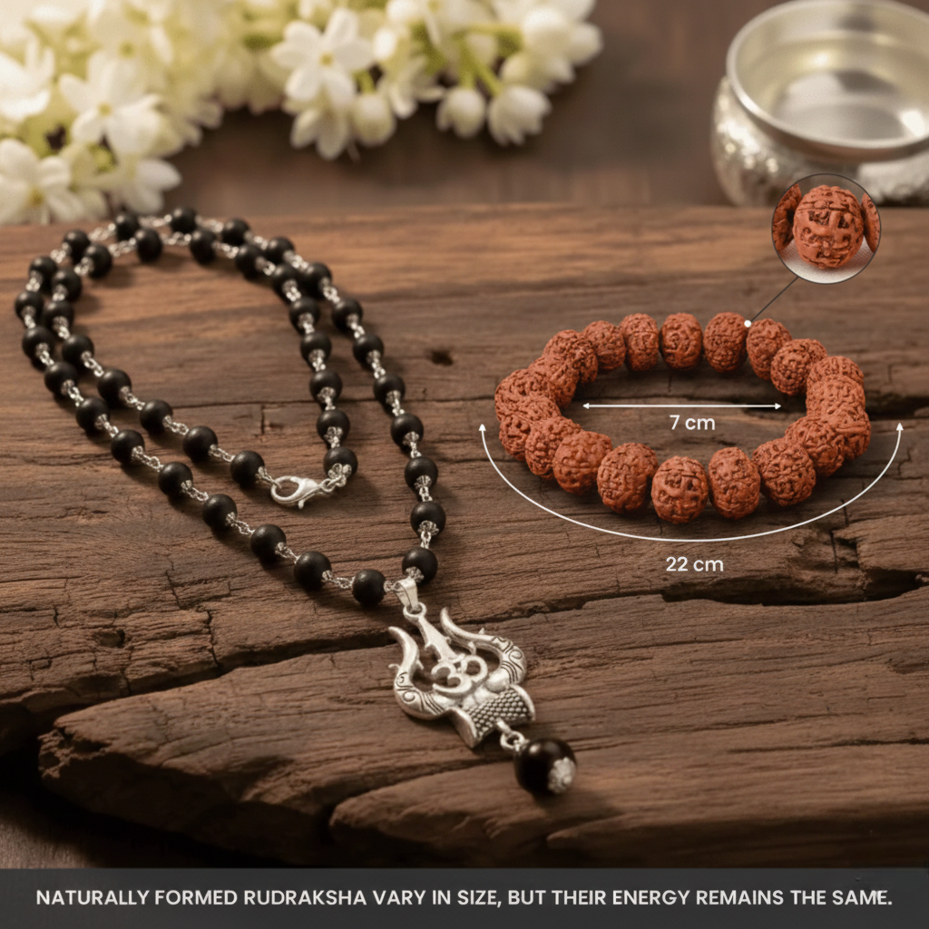 OM Shiva Trishul Karungali Mala (Free Gift Worth 599)
