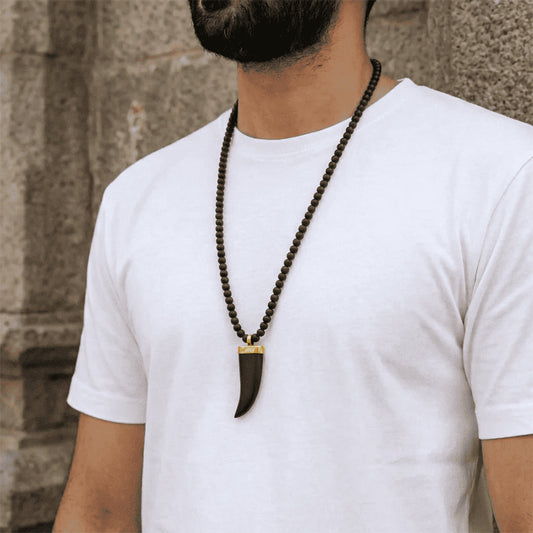 Single Teeth Karungali Necklace – Natural Ebony Wood