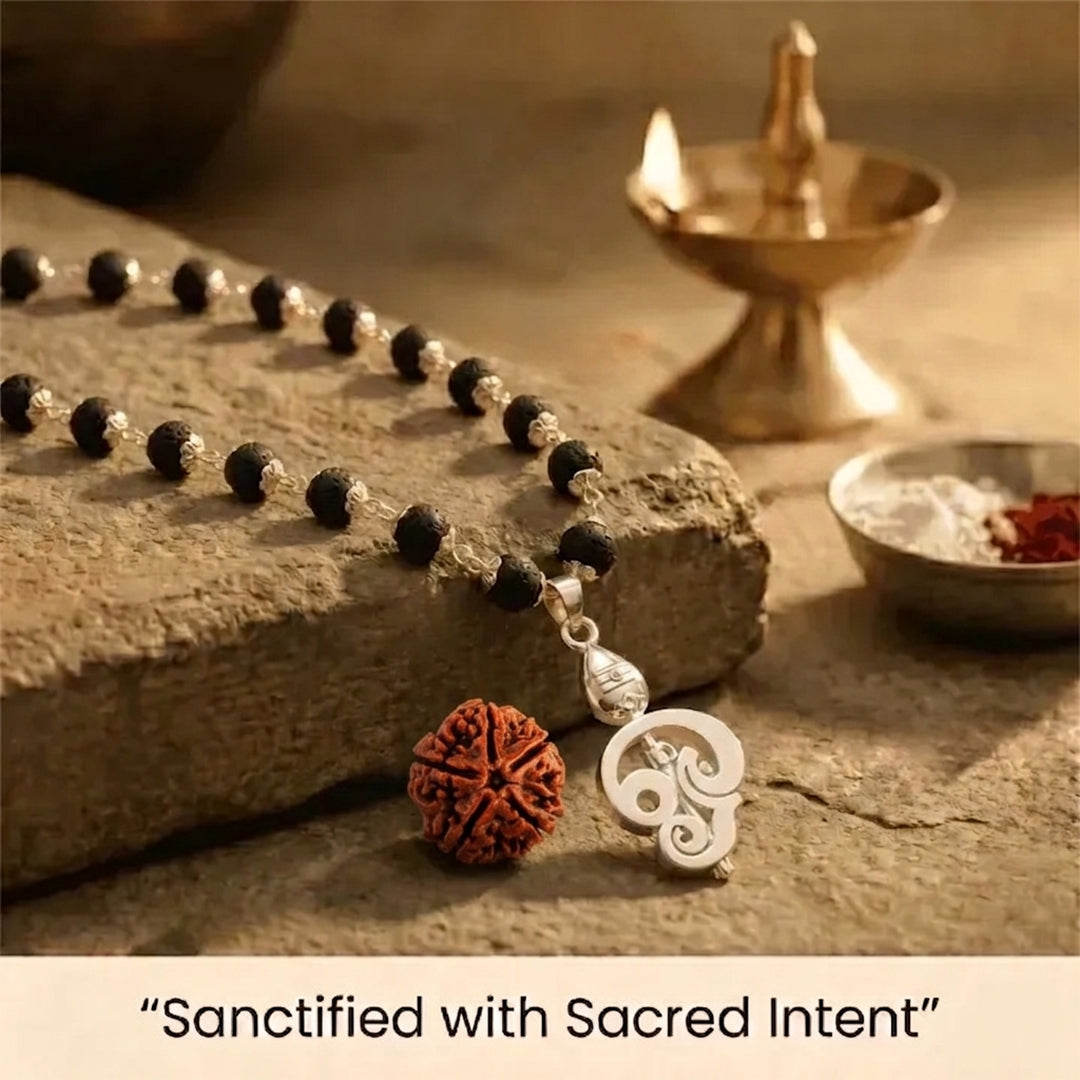 Divine Murugan Trishul Karungali Mala(Free Gift Worth 599)