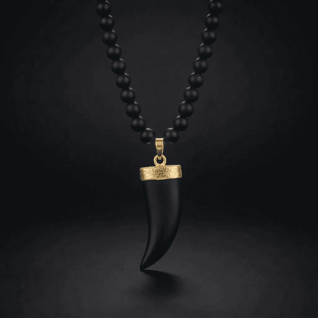 Single Teeth Karungali Necklace – Natural Ebony Wood