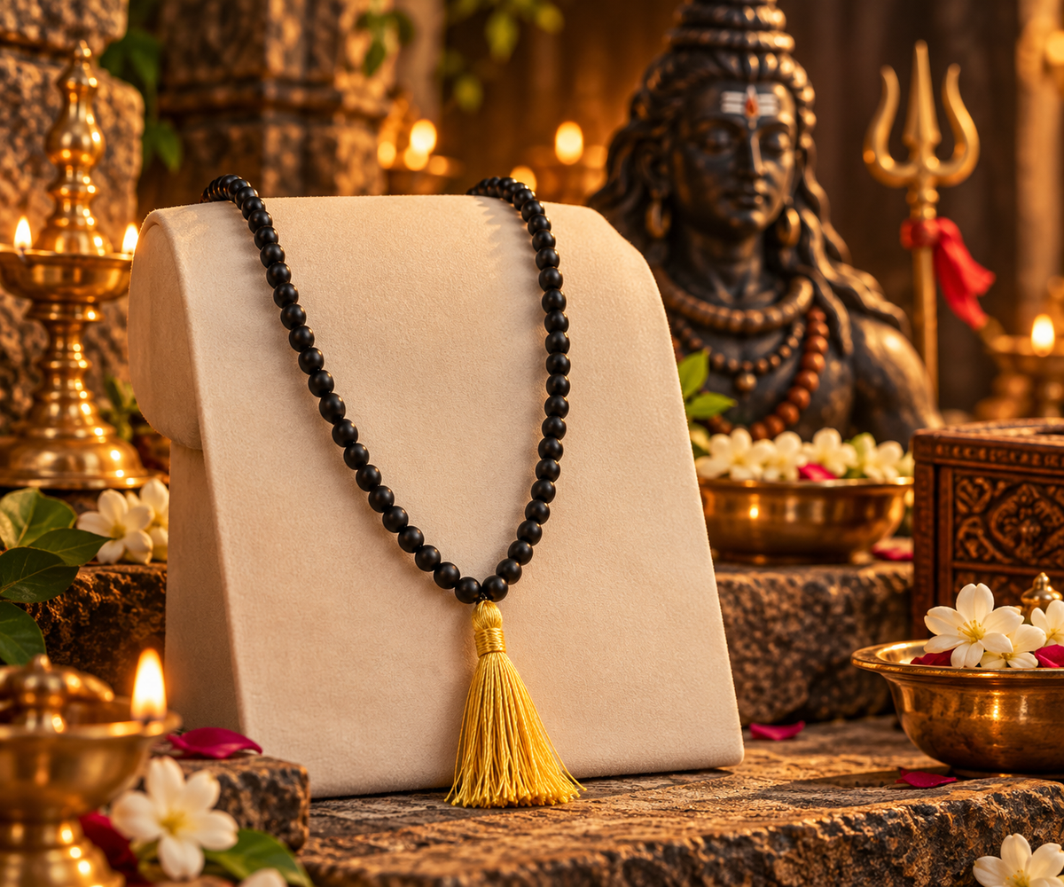 Karungali Malai 108-Beads Ebony Wood