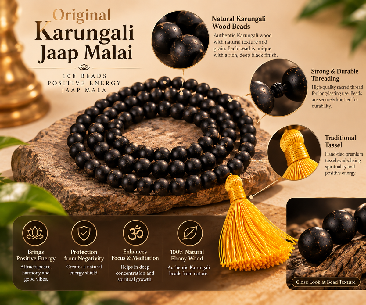 Original Karungali Jaap Malai – Positive Energy Jaap Mala  |