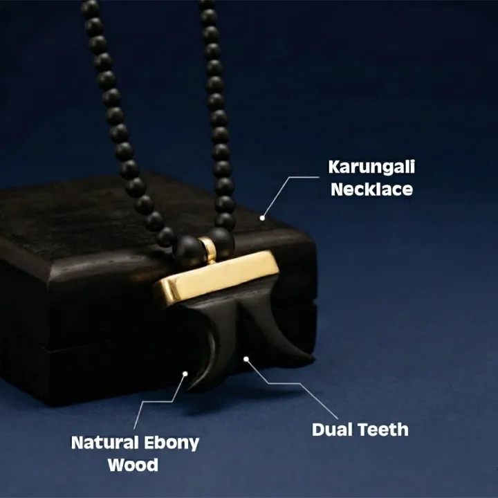 Dual Tiger Teeth Karungali Malai