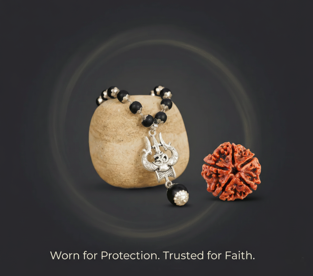 OM Shiva Trishul Karungali Mala (Free Gift Worth 599)