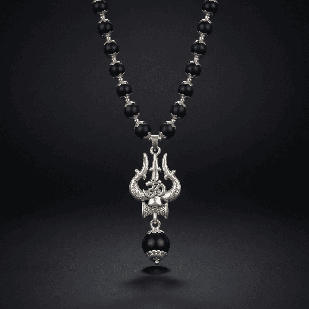 OM Shiva Trishul Karungali Mala (Free Gift Worth 599)
