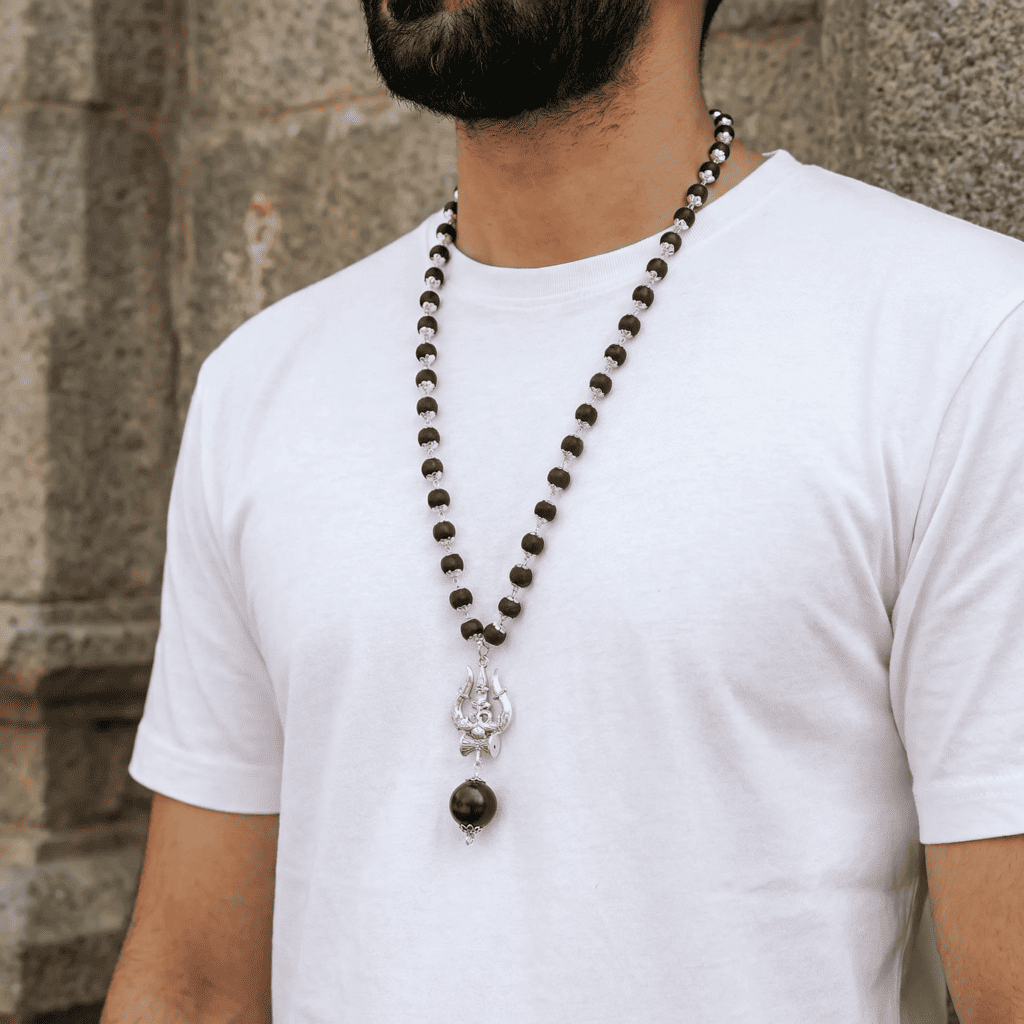 OM Shiva Trishul Karungali Mala (Free Gift Worth 599)