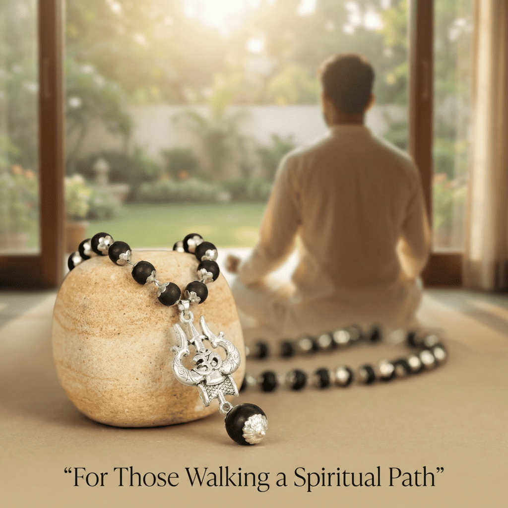 OM Shiva Trishul Karungali Mala (Free Gift Worth 599)