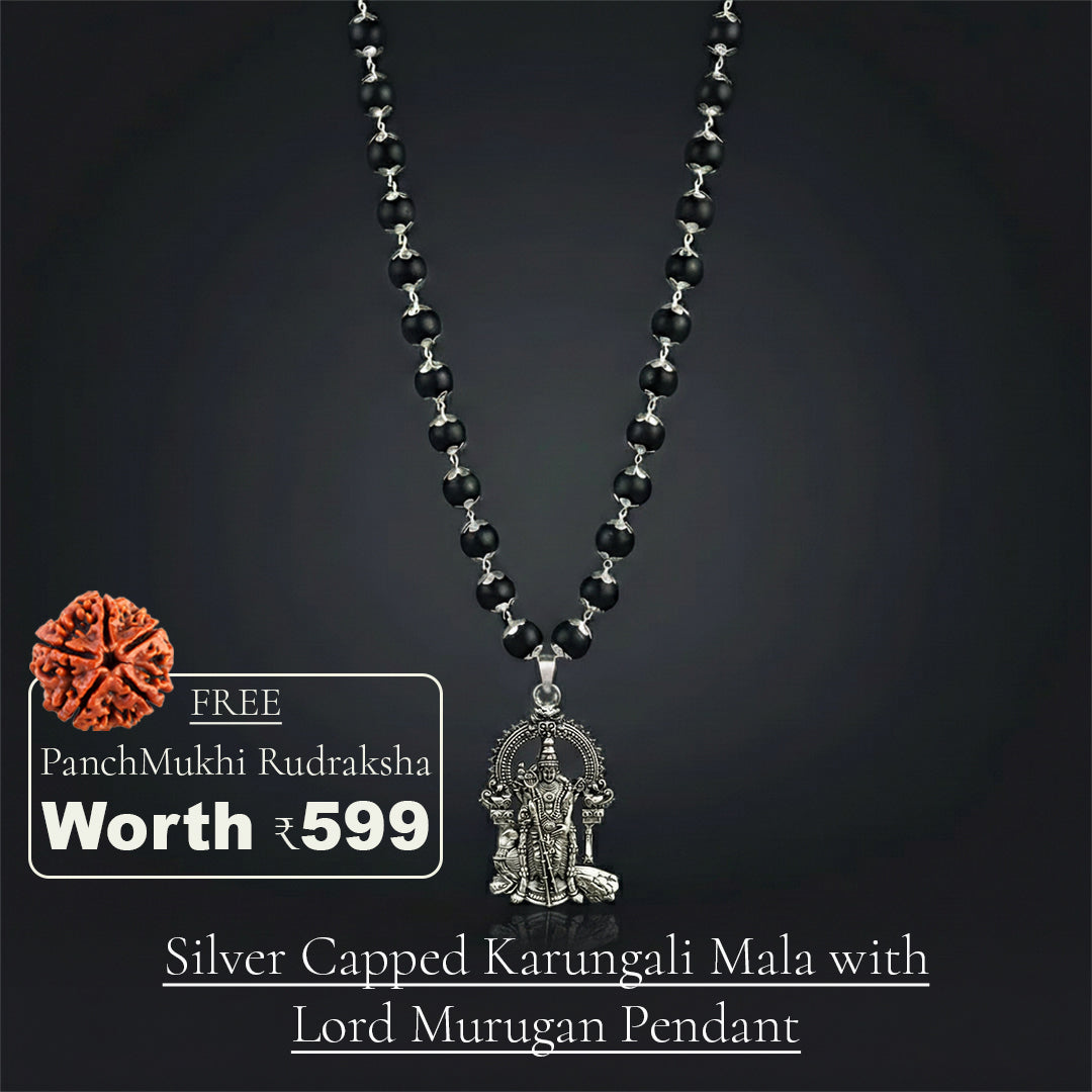 Lord Murugan Karungali Mala ( BUY 1 GET 1 FREE GIFT)