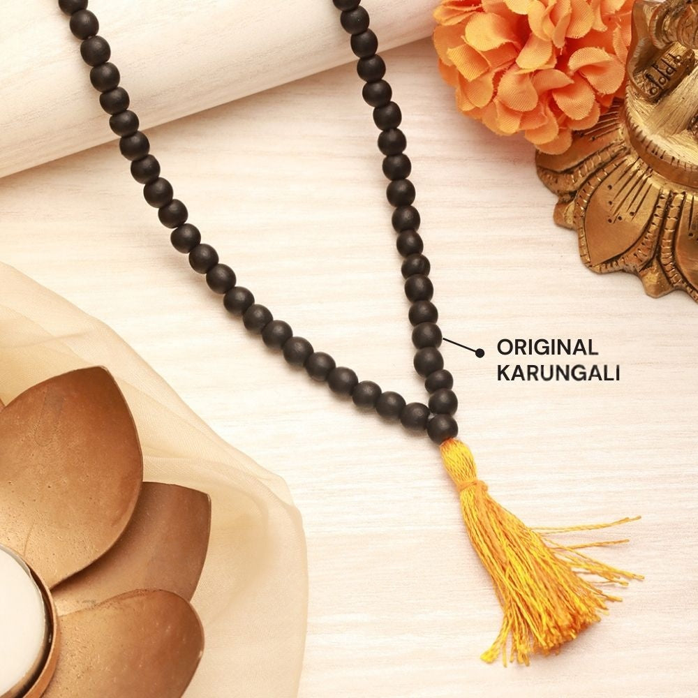 Karungali Malai 108-Beads Ebony Wood ( Buy 1 Get 1 Free Gift)